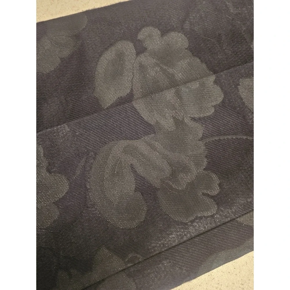 Talbots Heritage Black Floral Jacquard Ankle Pants Side Zip Dress Trousers 10